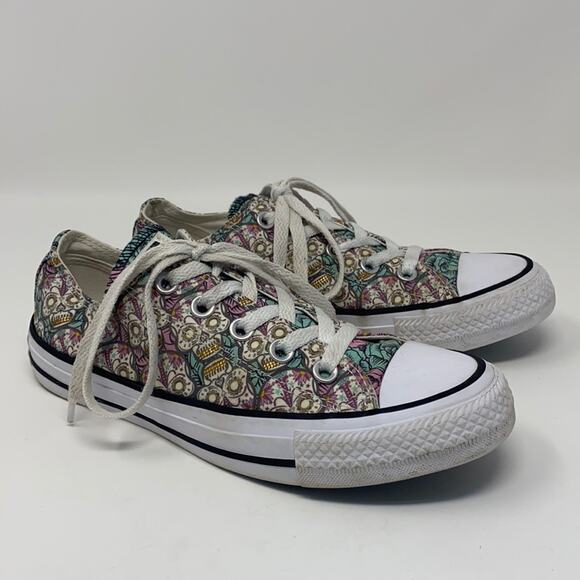 Converse All Star Unisex All Star Skull Print Sneakers Size Men's 4 Women's : 6 - Picture 1 of 10